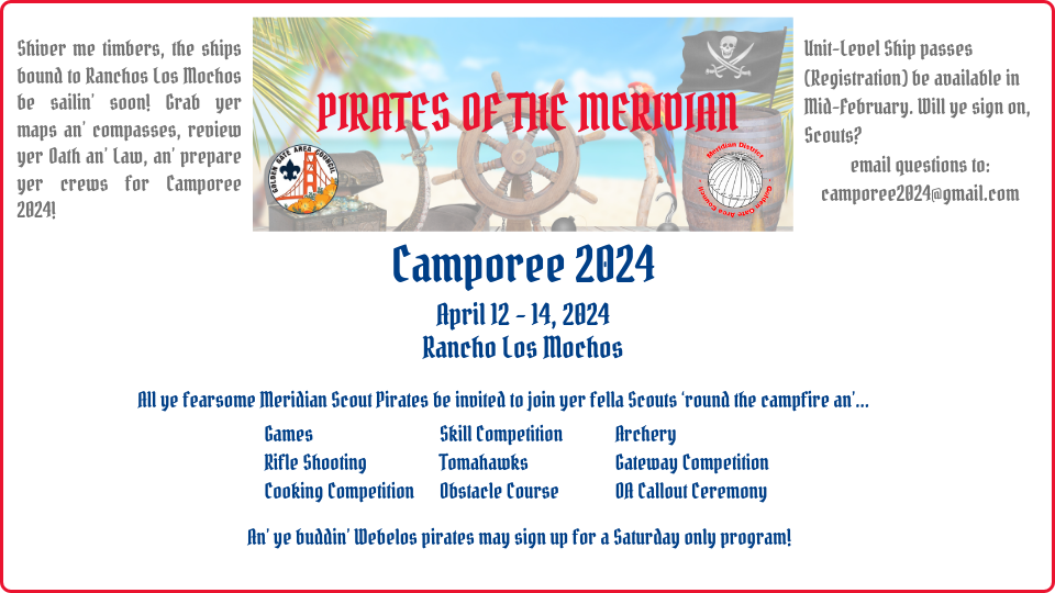 Flyer for 2024 Camporee event